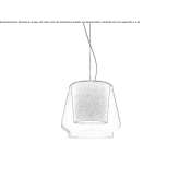 Lampa wisząca z dmuchanego szkła Flize