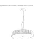 LED fabric pendant lamp Peel