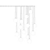 Pendant lamp made of blown glass Harbury
