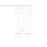 LED hanging lamp made of glass Radna