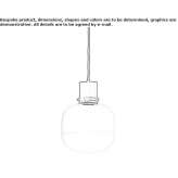 Pendant lamp made of blown glass Peteinos