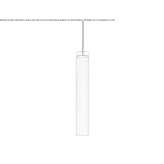 LED hanging lamp made of wooden veneer Itatiaia