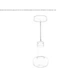 Adjustable LED hanging lamp made of blown glass Onex