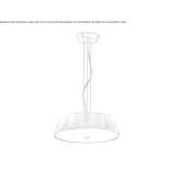 LED fabric pendant lamp Peel