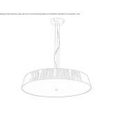 LED fabric pendant lamp Peel