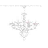 Handmade Murano glass chandelier Hilbert
