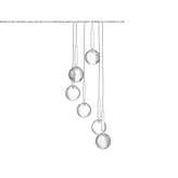 Pendant lamp made of blown glass Harbury