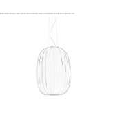Handmade hanging lamp made of wooden veneer Casina