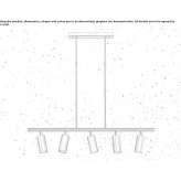 Obrotowa metalowa lampa wisząca LED Kamarai