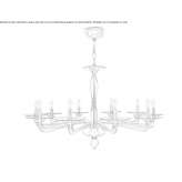 Handmade Murano glass chandelier Mayenne