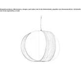 Ręcznie robiona lampa wisząca z forniru drewnianego Kavecany