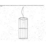 Brass LED hanging lamp Cicagna