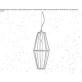 Mosiężna lampa wisząca LED Cicagna