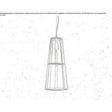 Brass LED hanging lamp Cicagna