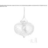 Pendant lamp made of blown glass Vievis