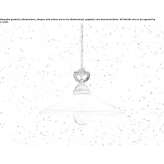 LED hanging lamp made of glass Perloz