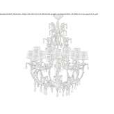 Metal chandelier Alocen