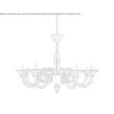 Handmade Murano glass chandelier Serigne