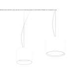 Aluminum LED hanging lamp Prieta