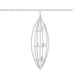 Metal chandelier Madill
