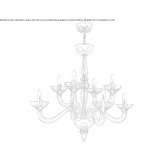 Ręcznie wykonana lampa wisząca ze szkła Murano Harston