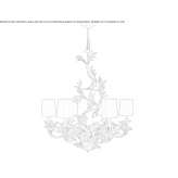 Metal chandelier Butera