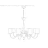 Handmade Murano glass chandelier Viggiu