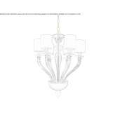 Murano glass chandelier Kulpin