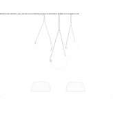 LED hanging lamp made of blown glass Saly