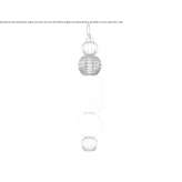 LED hanging lamp made of blown glass Patzun
