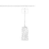 LED hanging lamp made of glass and stainless steel Foltesti