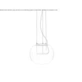 Lampa wisząca z dmuchanego szkła Vaerska