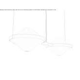 LED hanging lamp made of blown glass Whitman