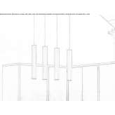 Metalowa lampa wisząca LED Gorodok