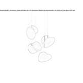 LED hanging lamp made of blown glass Huecija