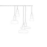 Lampa wisząca z dmuchanego szkła z funkcją ściemniania Redkino