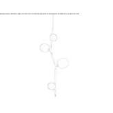 Lampa wisząca z dmuchanego szkła i metalu Saurama