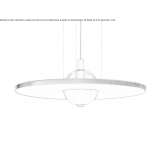 Dźwiękochłonna lampa wisząca LED Calchani