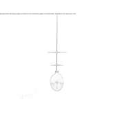 Lampa wisząca z kryształu i papieru-mache Oporelu