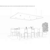 Group of sound-absorbing ceiling panels Cedrasco