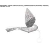 Handmade hanging lamp made of wooden veneer Nyrany