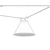 Aluminum lamp hanging on a cable Tulchyn