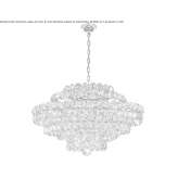 Large polished nickel chandelier with crystal Stebliv