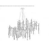 Ręcznie robiona lampa wisząca z brązu Cimolais