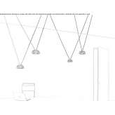 Aluminum LED hanging lamp Bukor