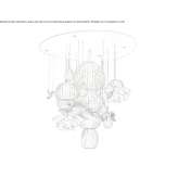 Ręcznie robiona lampa wisząca z forniru drewnianego Brezins