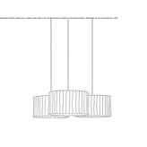 LED hanging lamp made of glass Crehange