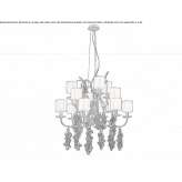 Handmade bronze chandelier Wetteren