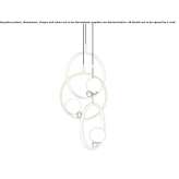 LED hanging lamp made of brass and blown glass Mirabel