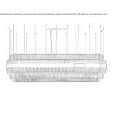LED hanging lamp made of Murano glass Arconada